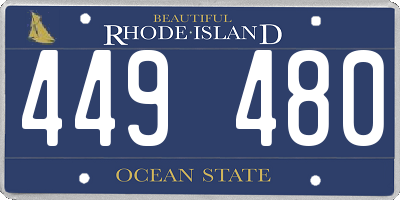 RI license plate 449480