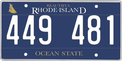 RI license plate 449481