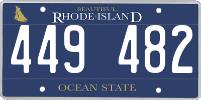 RI license plate 449482