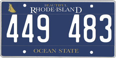 RI license plate 449483
