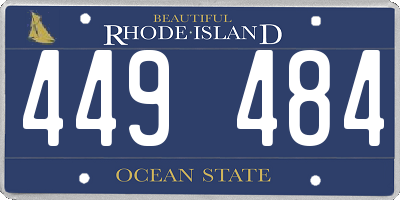 RI license plate 449484