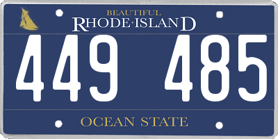 RI license plate 449485