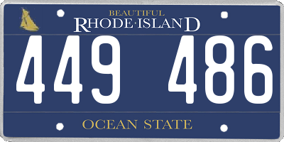 RI license plate 449486