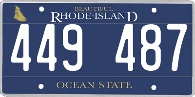 RI license plate 449487