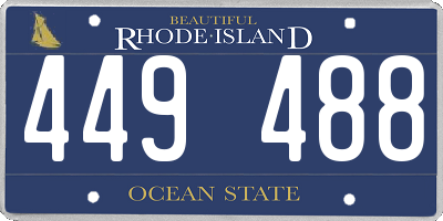 RI license plate 449488