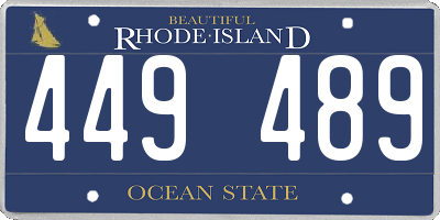 RI license plate 449489