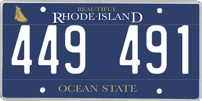 RI license plate 449491
