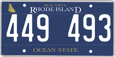 RI license plate 449493