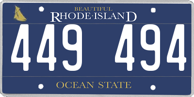 RI license plate 449494