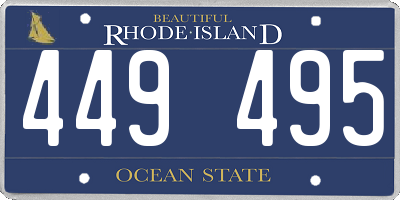RI license plate 449495