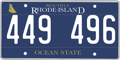 RI license plate 449496