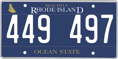 RI license plate 449497