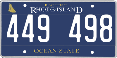 RI license plate 449498