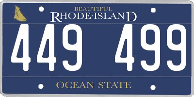 RI license plate 449499
