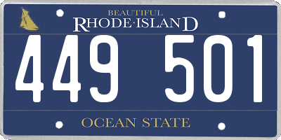 RI license plate 449501