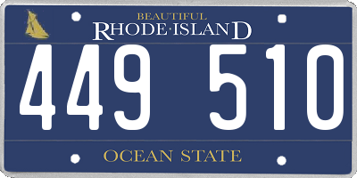 RI license plate 449510