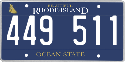 RI license plate 449511
