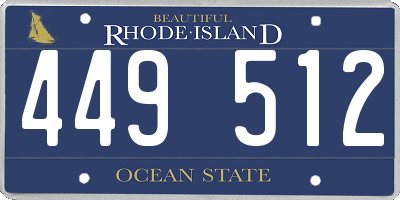 RI license plate 449512