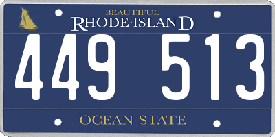 RI license plate 449513
