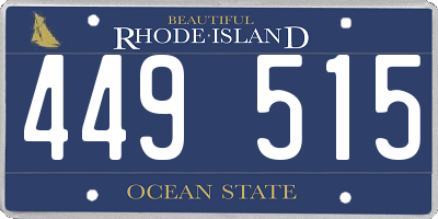 RI license plate 449515