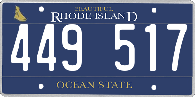 RI license plate 449517