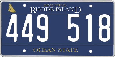 RI license plate 449518