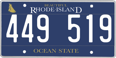 RI license plate 449519