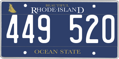 RI license plate 449520
