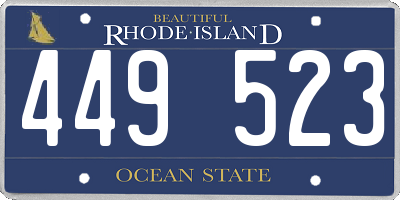 RI license plate 449523