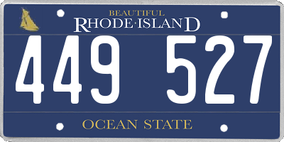 RI license plate 449527