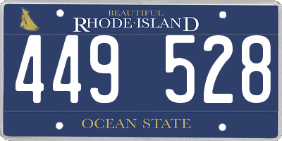 RI license plate 449528