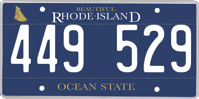 RI license plate 449529