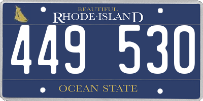 RI license plate 449530