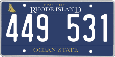 RI license plate 449531