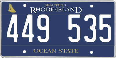 RI license plate 449535