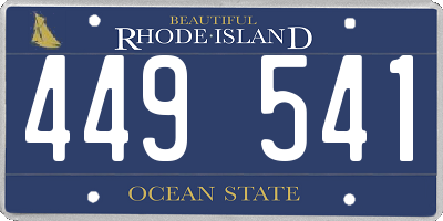 RI license plate 449541