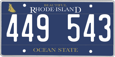 RI license plate 449543