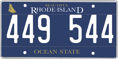 RI license plate 449544