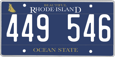 RI license plate 449546