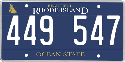 RI license plate 449547