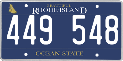 RI license plate 449548