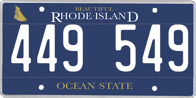 RI license plate 449549