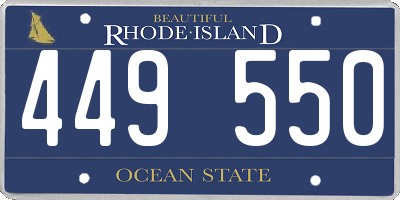 RI license plate 449550