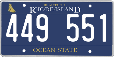 RI license plate 449551