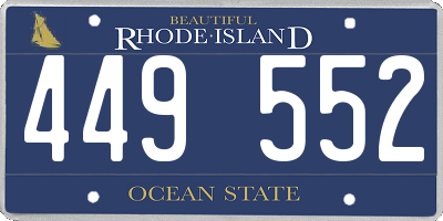 RI license plate 449552