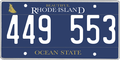 RI license plate 449553