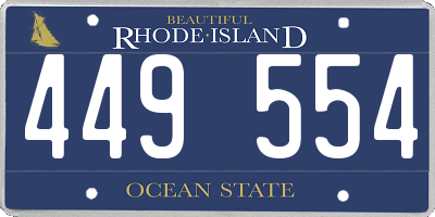 RI license plate 449554