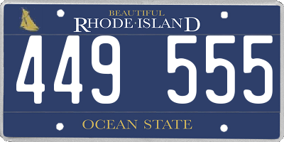 RI license plate 449555