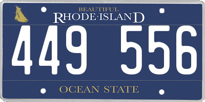 RI license plate 449556