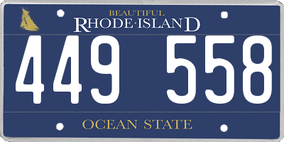RI license plate 449558